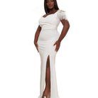 Mesh Tulle Shoulder Plus Size Maxi Dress - VacationGrabs