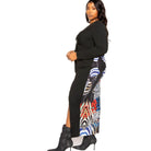 Animal Print Splice Dress With High-low Hem - VacationGrabs