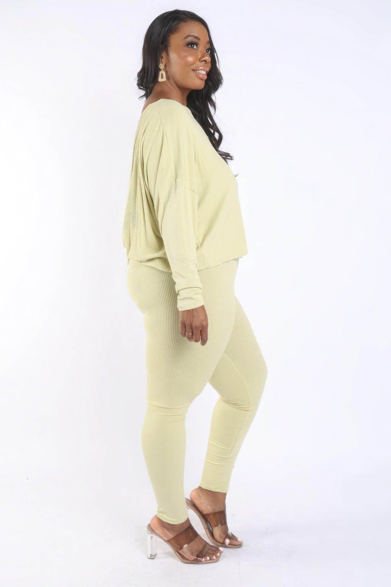 Plus Two-Piece Pants Set Back Strap Point - VacationGrabs