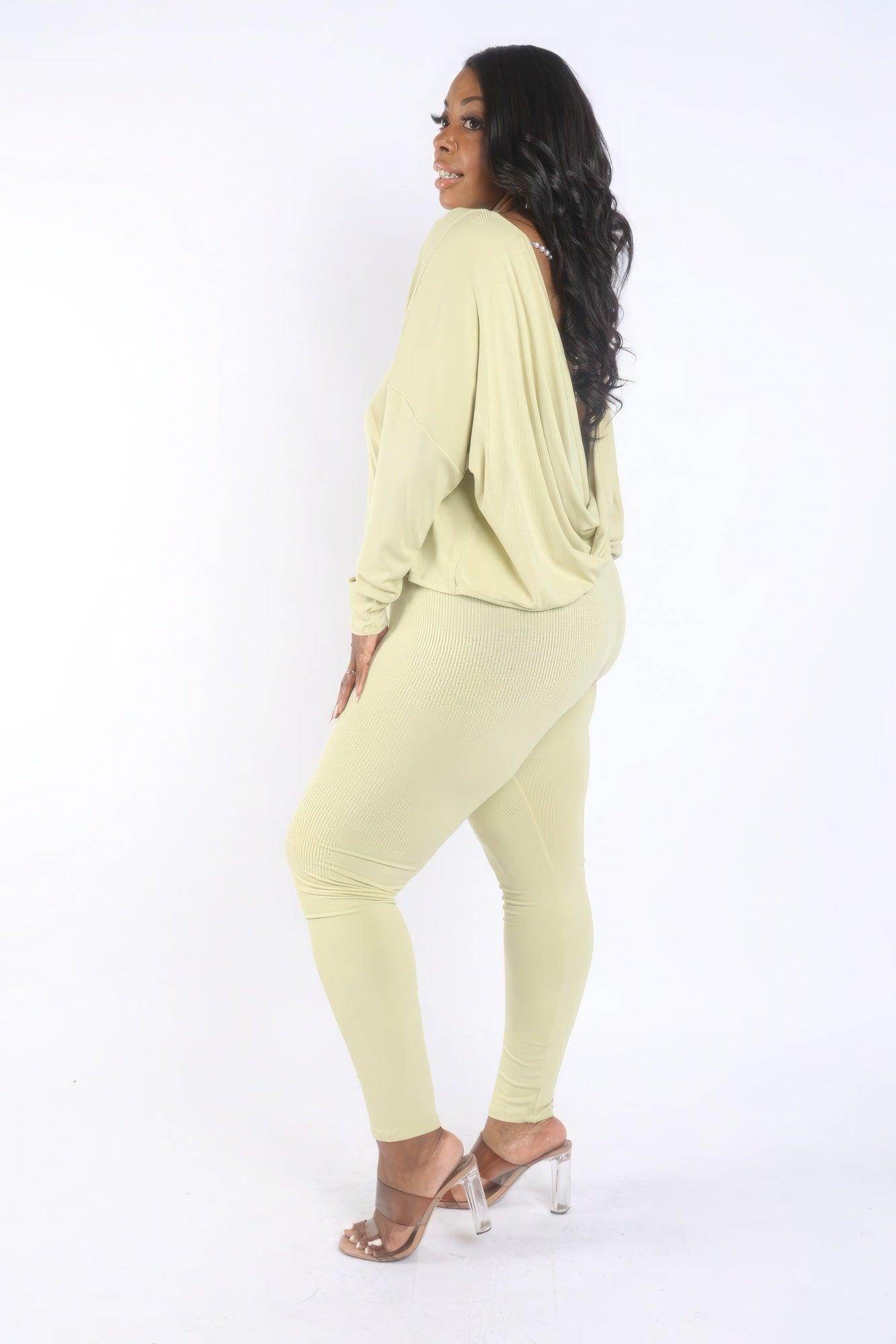 Plus Two-Piece Pants Set Back Strap Point - VacationGrabs