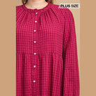 Plaid Button Down Hi - Low Hem Maxi Dress - VacationGrabs