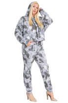 Tie Dye Print Pullover Hoodie And Sweatpants - VacationGrabs
