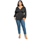 Satin Babydoll Blouse - VacationGrabs