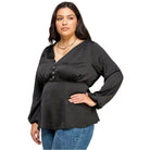 Satin Babydoll Blouse - VacationGrabs