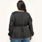 Satin Babydoll Blouse - VacationGrabs