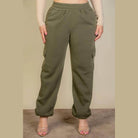 Plus Size Side Pocket Drawstring Waist Sweatpants - VacationGrabs