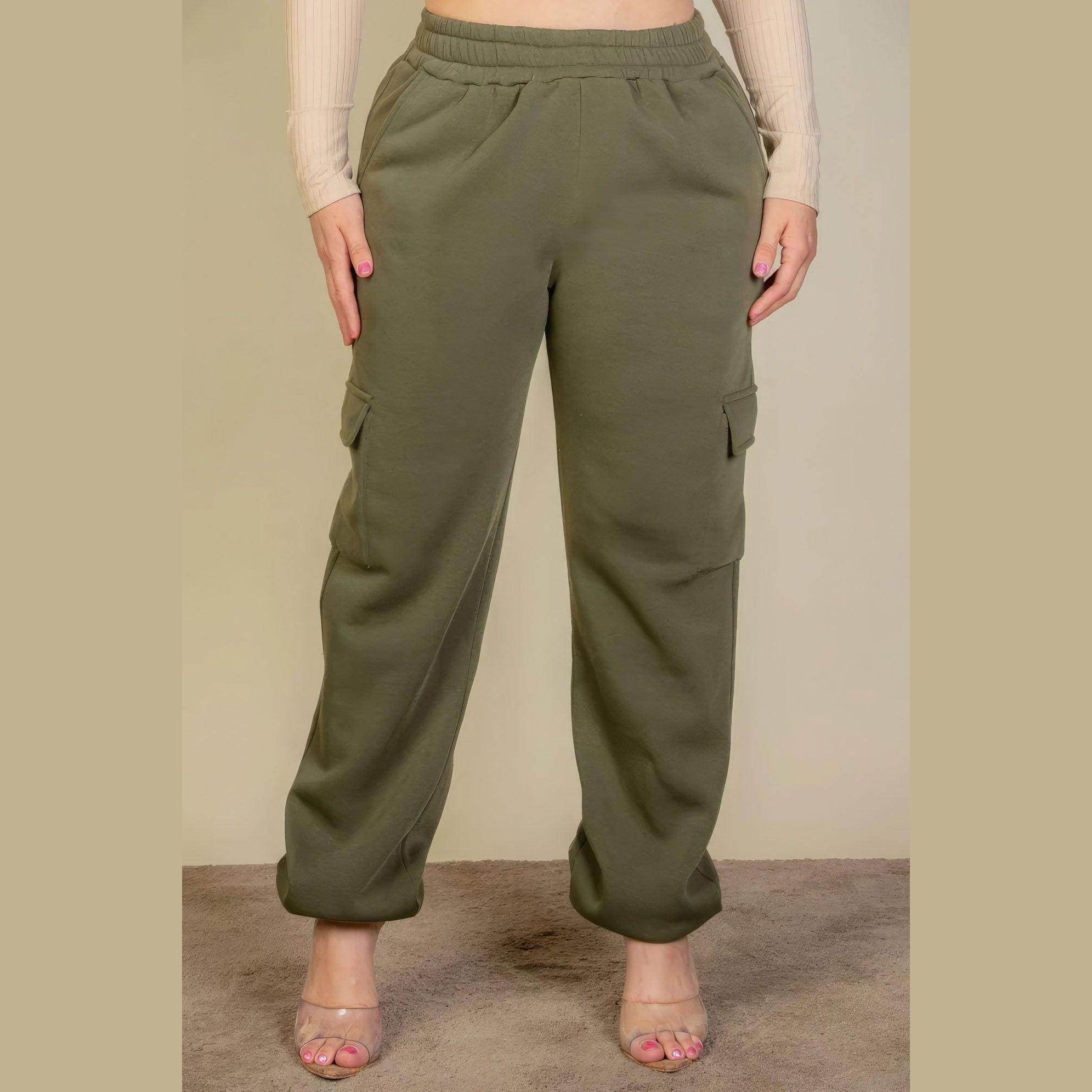 Plus Size Side Pocket Drawstring Waist Sweatpants - VacationGrabs