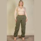 Plus Size Side Pocket Drawstring Waist Sweatpants - VacationGrabs