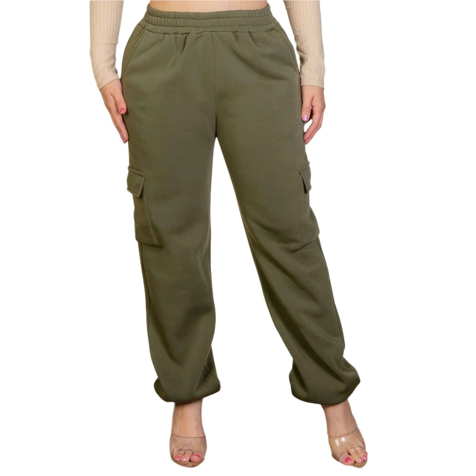 Plus Size Side Pocket Drawstring Waist Sweatpants - VacationGrabs