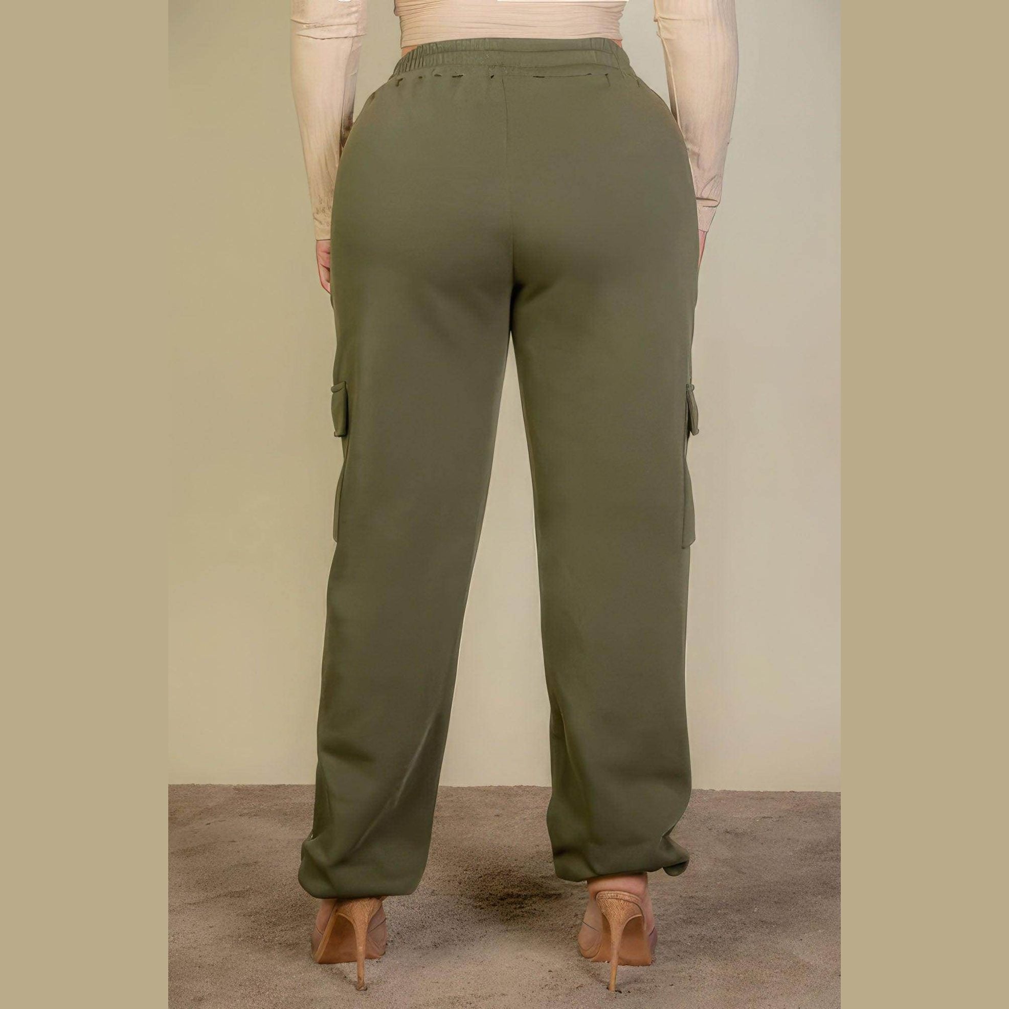 Plus Size Side Pocket Drawstring Waist Sweatpants - VacationGrabs