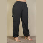 Plus Size Side Pocket Drawstring Waist Sweatpants - VacationGrabs