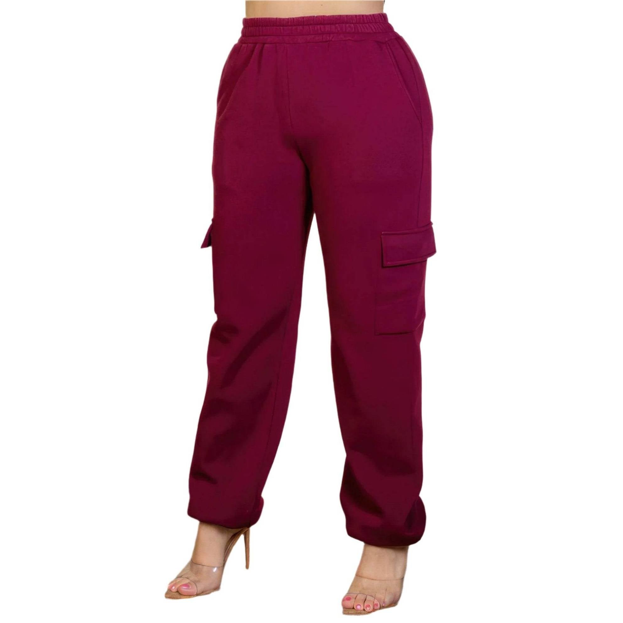 Plus Size Side Pocket Drawstring Waist Sweatpants - VacationGrabs