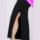 Plus Size Crisscross Back Split Thigh Maxi Dress - VacationGrabs