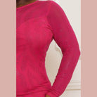 Magenta Pink Rhinestone Mesh Plus Size Mini Dress - VacationGrabs