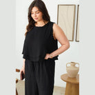 Plus Size Boho Sleeveless Frayed Hem Top - VacationGrabs