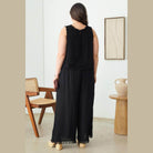 Plus Size Boho Sleeveless Frayed Hem Top - VacationGrabs