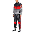 Men's 2PC Track Sets featuring a stylish activewear jacket and pants in bold stripes