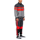 VacationGrabs Men's 2PC Track Sets with activewear jacket and pants in stylish striped design