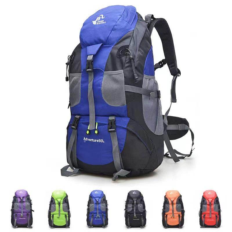 50 liter hiking backpack from VacationGrabs in multiple colors for outdoor adventures
