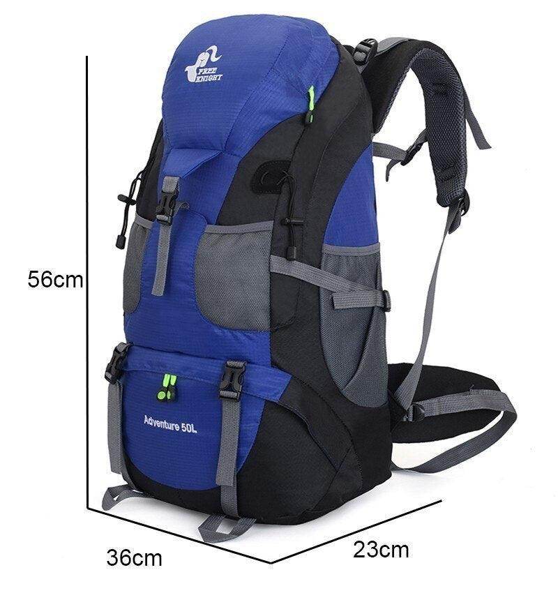 50 liter hiking backpack with adjustable straps and multiple compartments for outdoor adventures