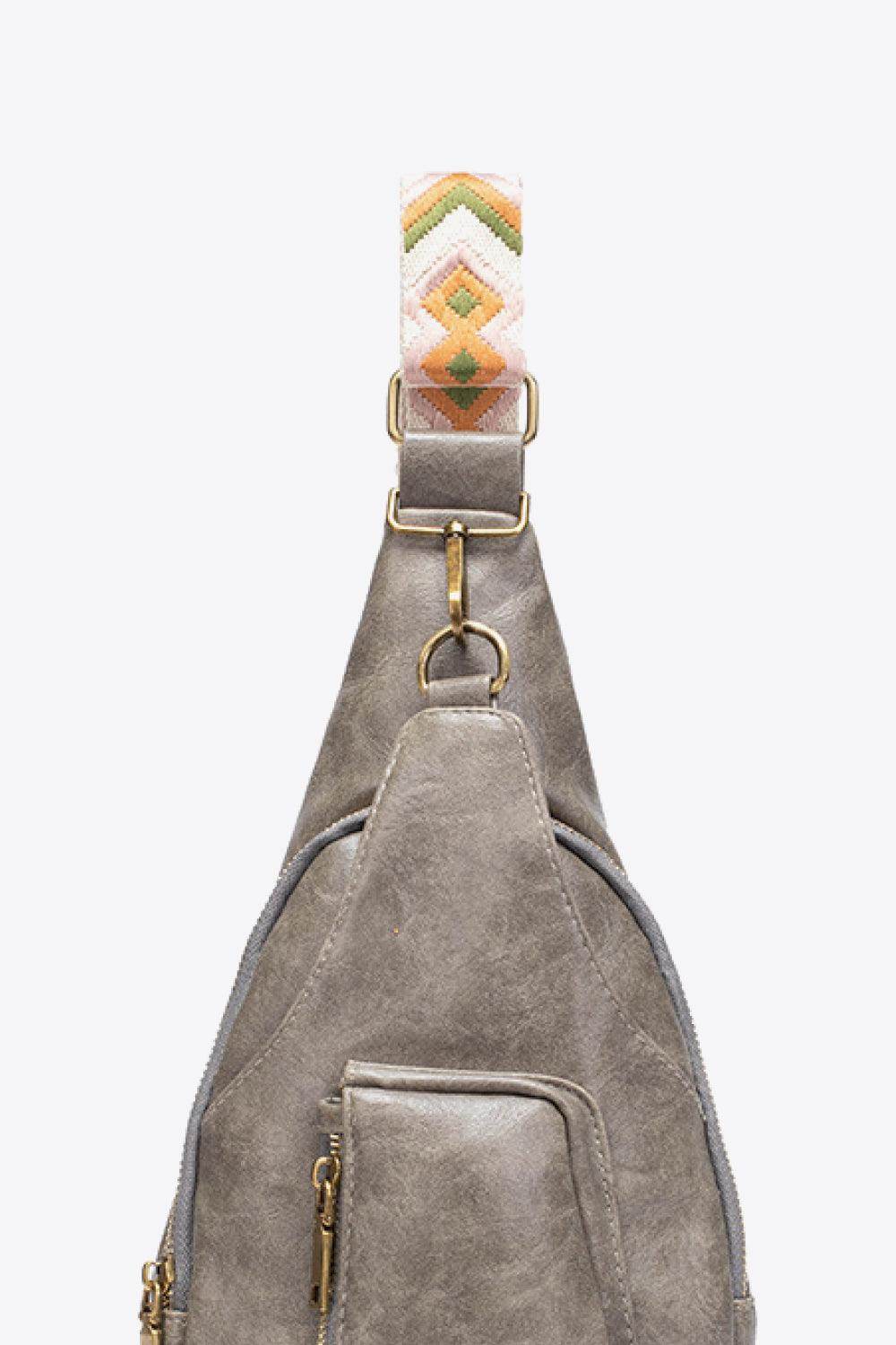 Pink Pu Leather Sling Bag - VacationGrabs