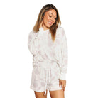 Double Take Floral Long Sleeve Top and Shorts Loungewear - VacationGrabs