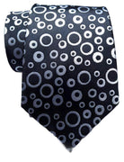Stylish black orange dot tie featuring a unique pattern for men's formal wear