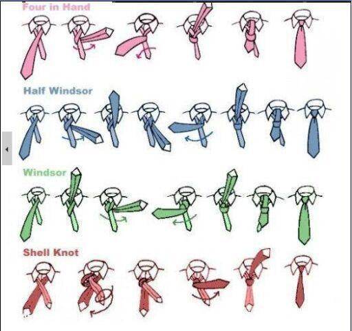 Men's black orange dot tie showcasing various tying techniques including Four in Hand and Windsor