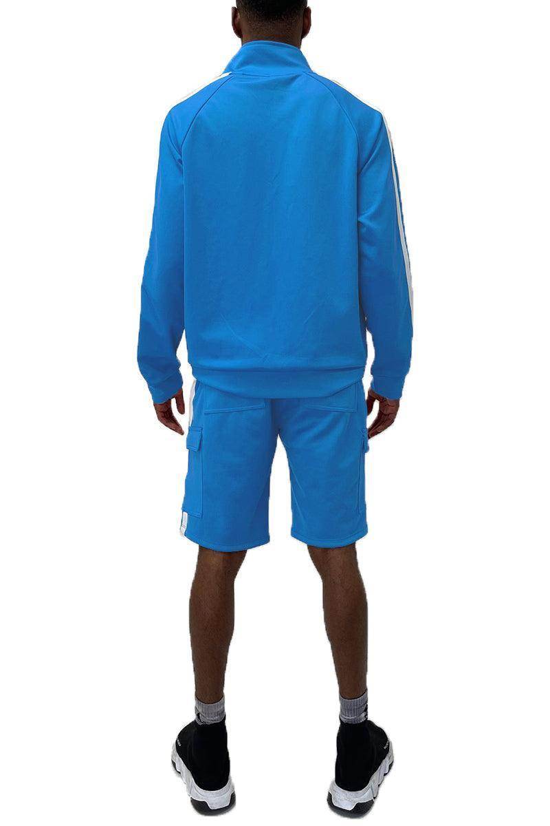 Men's 2PC Track Set in Blue with Stylish Design, Perfect for Casual Wear and Active Outings