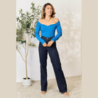 Culture Code Full Size Ribbed Sweetheart Neck Knit Top - VacationGrabs