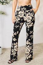 Heimish Full Size High Waist Floral Flare Pants - VacationGrabs