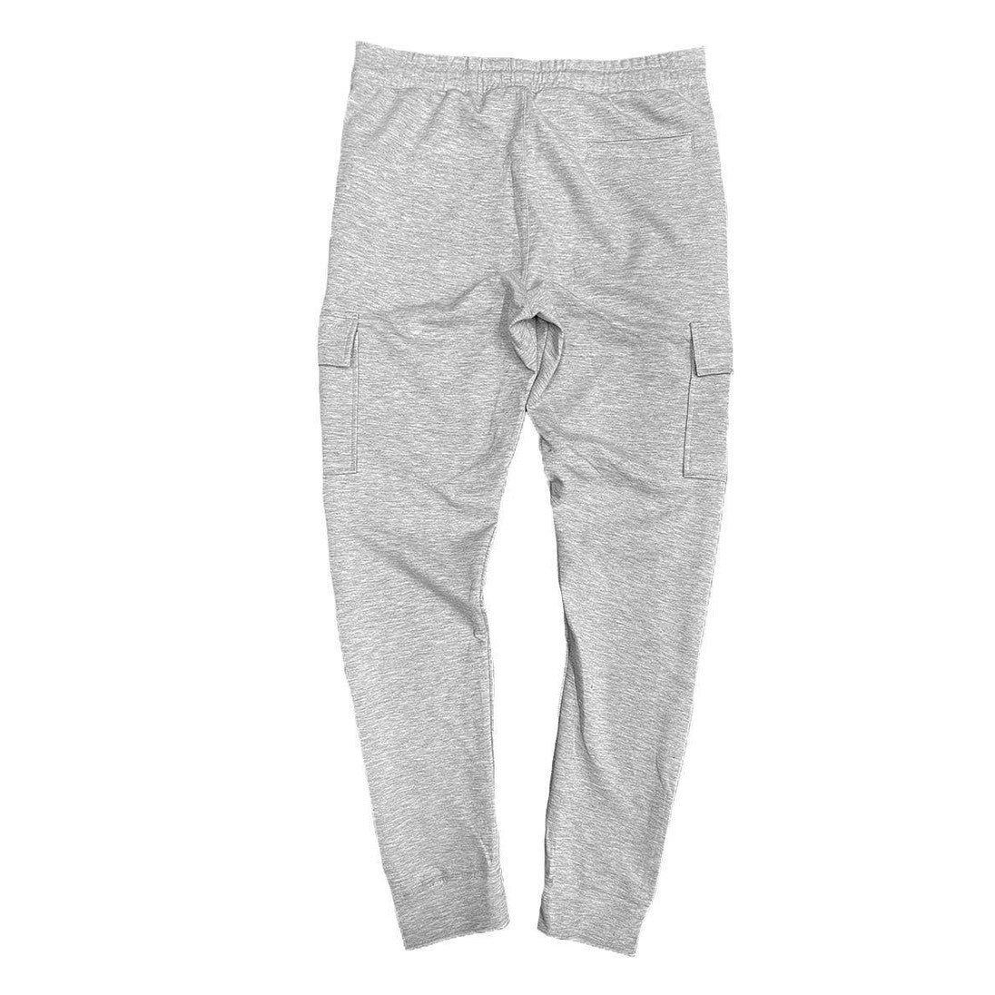 WEIV Men's Casual Cargo Joggers in Gray with Side Pockets for Comfortable Wear
