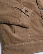 Casual Corduroy Lined Trucker Jacket Sand Brown - VacationGrabs