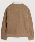 Casual Corduroy Lined Trucker Jacket Sand Brown - VacationGrabs