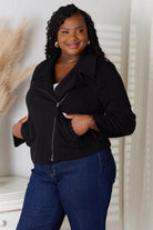 Culture Code Full Size Zip-Up Jacket with Pockets - VacationGrabs