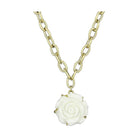 Chain Necklace Pendant LO3661 - Gold & Brush Brass Necklace - VacationGrabs