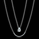 Chain Necklace Pendant TS514 - Rhodium 925 Sterling Silver - VacationGrabs
