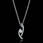 Chain Necklace Pendant TS515 - Rhodium 925 Sterling Silver - VacationGrabs