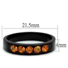 Black women's ring featuring five champagne crystal rings for a stylish and elegant look