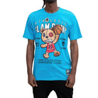 Men's VacationGrabs Basketball Graphic Tee in blue with fun cartoon bear and basketball design