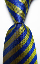 Colorful Striped Silk Neckties 100% Silk Mens Neck Tie - VacationGrabs