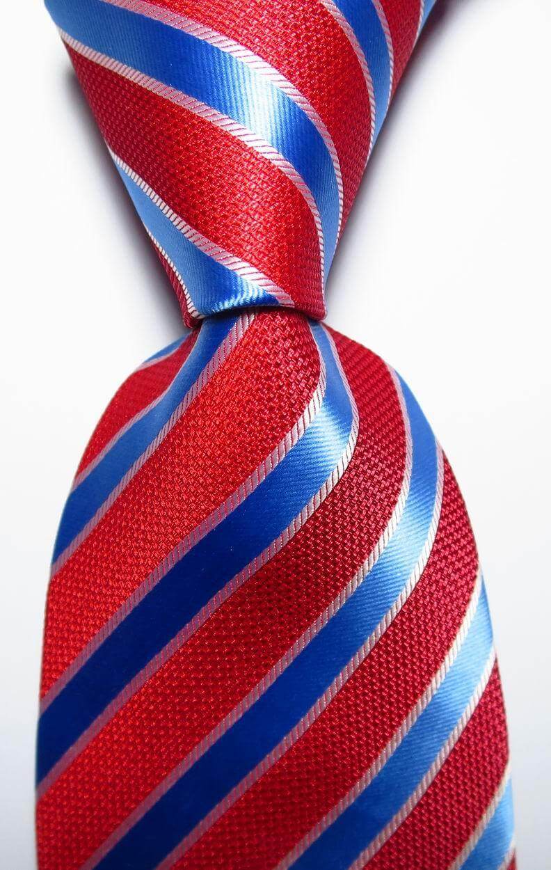Colorful Striped Silk Neckties 100% Silk Mens Neck Tie - VacationGrabs