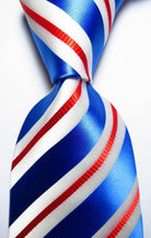 Colorful Striped Silk Neckties 100% Silk Mens Neck Tie - VacationGrabs