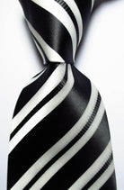 Colorful Striped Silk Neckties 100% Silk Mens Neck Tie - VacationGrabs