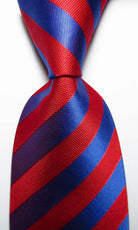 Colorful Striped Silk Neckties 100% Silk Mens Neck Tie - VacationGrabs
