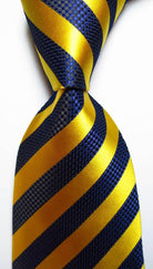 Colorful Striped Silk Neckties 100% Silk Mens Neck Tie - VacationGrabs