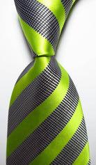 Colorful Striped Silk Neckties 100% Silk Mens Neck Tie - VacationGrabs