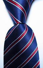 Colorful Striped Silk Neckties 100% Silk Mens Neck Tie - VacationGrabs