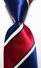 Colorful Striped Silk Neckties 100% Silk Mens Neck Tie - VacationGrabs