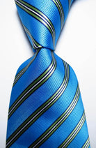Colorful Striped Silk Neckties 100% Silk Mens Neck Tie - VacationGrabs